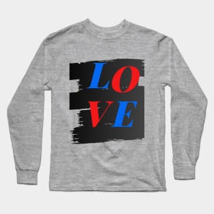 love red and blue Long Sleeve T-Shirt